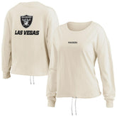 Las Vegas Raiders WEAR by Erin Andrews Women's Long Sleeve Crop Top Shirt | NFL Outlet