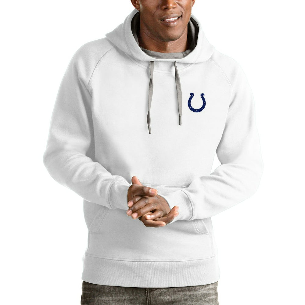 Indianapolis Colts Antigua Logo Victory Pullover Hoodie | NFL Outlet