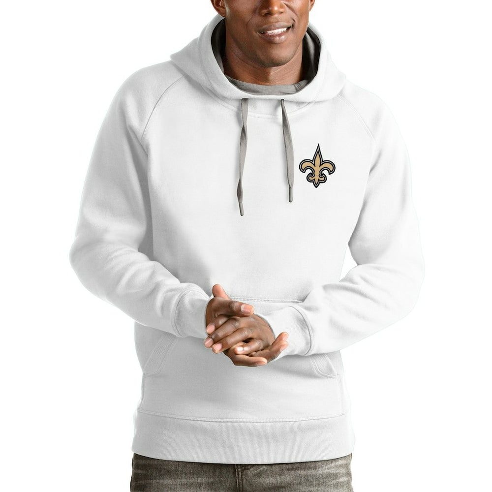 New Orleans Saints Antigua Logo Victory Pullover Hoodie | NFL Sale