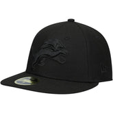 Detroit Lions Black on Black Low Profile 59FIFTY II Fitted Hat | NFL Discount