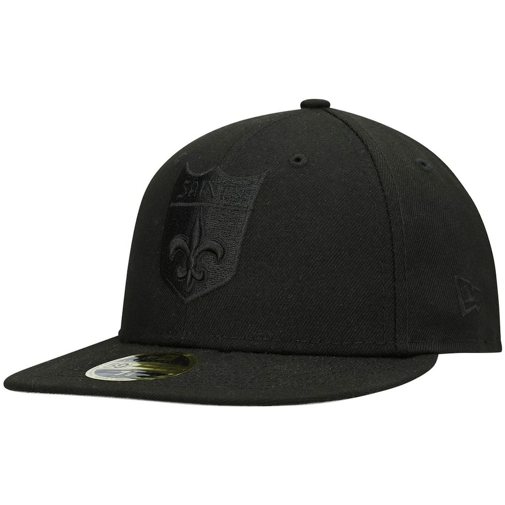 New Orleans Saints Historic Logo Black on Black Low Profile 59FIFTY II Fitted Hat | NFL Outlet