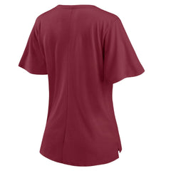Washington Commanders Washington Football Team Women's Southpaw Flutter V-Neck T-Shirt | NFL Near me