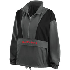 Chicago Blackhawks WEAR by Erin Andrews Women's Popover Packable Half-Zip Jacket - NHL Jackets