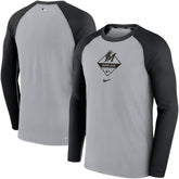 Miami Marlins Nike Game Authentic Collection Performance Raglan Long Sleeve T-Shirt - MLB T-shirts