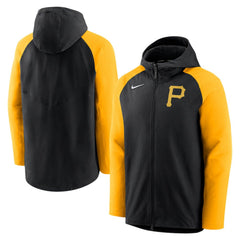 Pittsburgh Pirates Nike Authentic Collection Performance Raglan Full-Zip Hoodie - MLB Hoodies