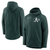 Athletics Nike Authentic Collection Performance Raglan Full-Zip Hoodie - MLB Hoodies