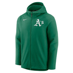 Athletics Nike Authentic Collection Performance Raglan Full-Zip Hoodie - MLB Hoodies