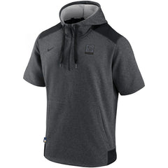 Milwaukee Brewers Nike Authentic Collection Dry Flux Performance Quarter-Zip Short Sleeve Hoodie - MLB Hoodies