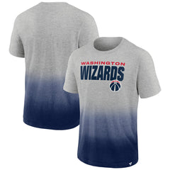 Heathered Gray/Navy Washington Wizards Board Crasher Dip-Dye T-Shirt | NBA