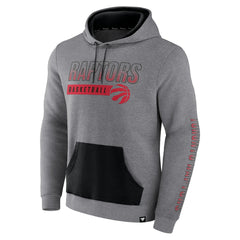 Heathered Gray Toronto Raptors Off The Bench Color Block Pullover Hoodie | NBA