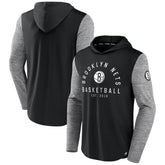 Black/Heathered Charcoal Brooklyn Nets Deep Rotation Performance Pullover Hoodie | NBA