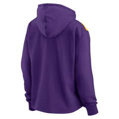 Purple Los Angeles Lakers Women's Overslide Quarter-Zip Fleece Hoodie | NBA