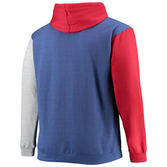 Royal/Red Philadelphia 76ers Big & Tall Double Contrast Pullover Hoodie | NBA