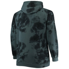 Black Brooklyn Nets Big & Tall Wordmark Cloud Dye Pullover Hoodie | NBA