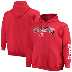 Red Houston Rockets Big & Tall Team Wordmark Pullover Hoodie sale | NBA