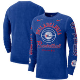 Royal Philadelphia 76ers Courtside Retro Elevated Long Sleeve T-Shirt | NBA