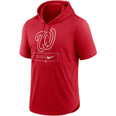 Washington Nationals Nike Lockup Performance Short Sleeve Lightweight Hooded Top - MLB Tops