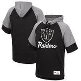 Las Vegas Raiders Home Advantage Raglan Short Sleeve Pullover Hoodie | NFL Outlet