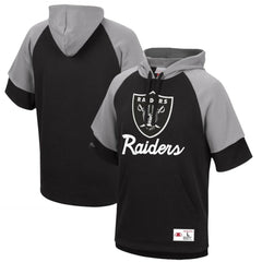 Las Vegas Raiders Home Advantage Raglan Short Sleeve Pullover Hoodie | NFL Outlet