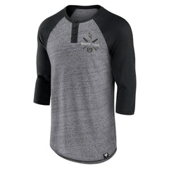 Chicago White Sox Fanatics Iconic Above Heat Speckled Raglan Henley 3/4 Sleeve T-Shirt - MLB T-shirts