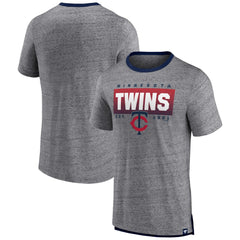 Minnesota Twins Fanatics Iconic Team Element Speckled Ringer T-Shirt - MLB T-shirts