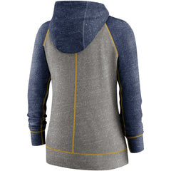 Milwaukee Brewers Nike Women's Split Wordmark Gym Vintage Raglan Lightweight Full-Zip Hoodie - MLB Hoodies