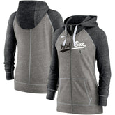 Chicago White Sox Nike Women's Split Wordmark Gym Vintage Raglan Lightweight Full-Zip Hoodie - MLB Hoodies