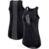 Colorado Rockies Nike Women's Logo Fade High Neck Performance Tank Top - MLB Tanks