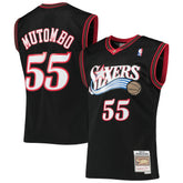 Black Dikembe Mutombo Philadelphia 76ers Hardwood Classics Swingman Jersey | NBA