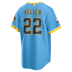 Christian Yelich Milwaukee Brewers Nike City Connect Replica Player Jersey - MLB Jerseys