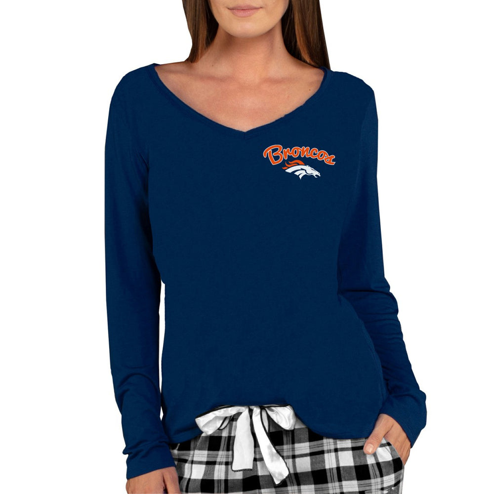 Denver Broncos Concepts Sport Women's Marathon Knit Long Sleeve Lightweight V-Neck Lounge Top | NFL Near me