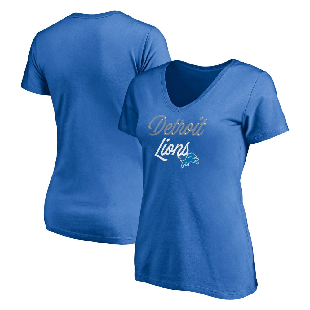 Detroit Lions Women's Long Stride V-Neck T-Shirt | NFL Online