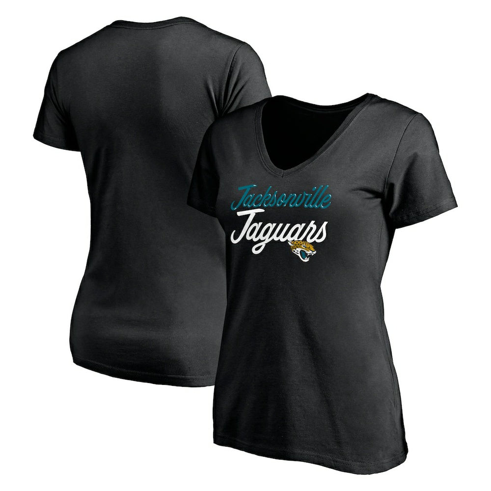 Jacksonville Jaguars Women's Long Stride V-Neck T-Shirt | NFL Discount