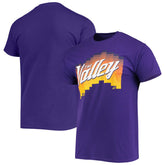Purple Phoenix Suns Junk Food The Valley Pixel T-Shirt | NBA