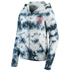 Boston Red Sox New Era Women's Tie-Dye Fleece Full-Zip Hoodie - MLB Hoodies