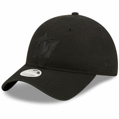 Miami Marlins New Era Women's Black on Black Core Classic II 9TWENTY Adjustable Hat - MLB Hats