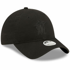 Miami Marlins New Era Women's Black on Black Core Classic II 9TWENTY Adjustable Hat - MLB Hats