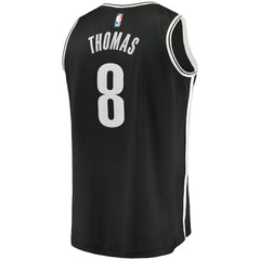 Icon Edition Cam Thomas Brooklyn Nets 2021 NBA Draft First Round Pick Fast Break Replica Jersey Black | NBA