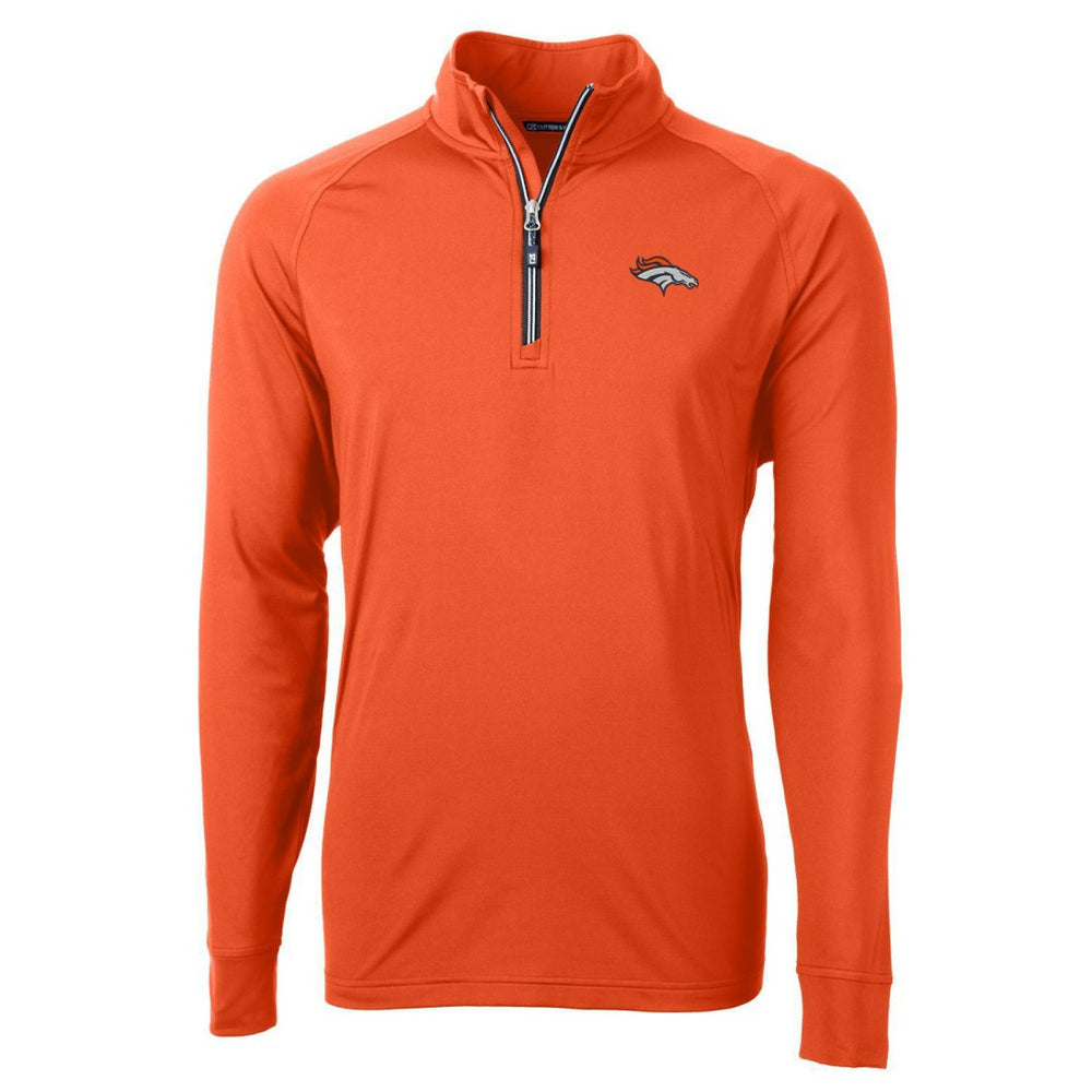 Denver Broncos Cutter & Buck Adapt Eco Knit Quarter-Zip Pullover Jacket | NFL Discount