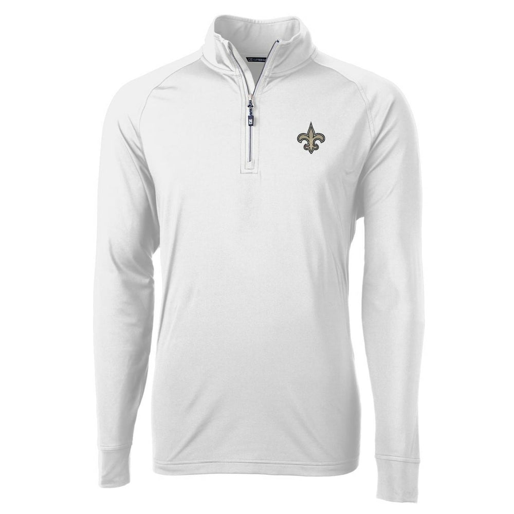 New Orleans Saints Cutter & Buck Adapt Eco Knit Quarter-Zip Pullover Jacket | NFL Online