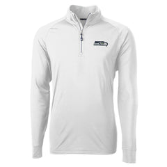 Seattle Seahawks Cutter & Buck Adapt Eco Knit Quarter-Zip Pullover Jacket | NFL Sale
