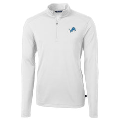 Detroit Lions Cutter & Buck Virtue Eco Pique Recycled Quarter-Zip Pullover Jacket | NFL New