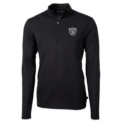 Las Vegas Raiders Cutter & Buck Virtue Eco Pique Recycled Quarter-Zip Pullover Jacket | NFL New