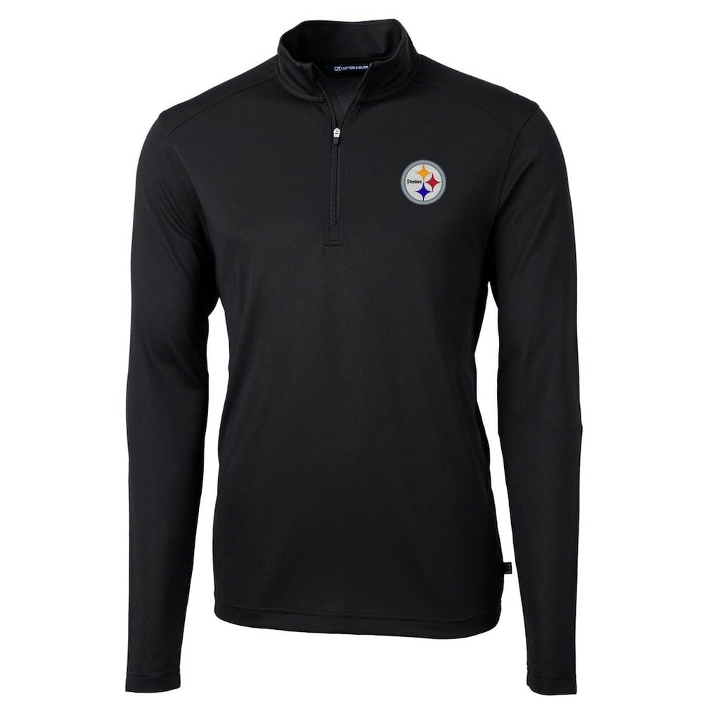 Pittsburgh Steelers Cutter & Buck Virtue Eco Pique Recycled Quarter-Zip Pullover Jacket | NFL Outlet