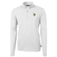 Minnesota Vikings Cutter & Buck Virtue Eco Pique Recycled Quarter-Zip Pullover Jacket | NFL Online
