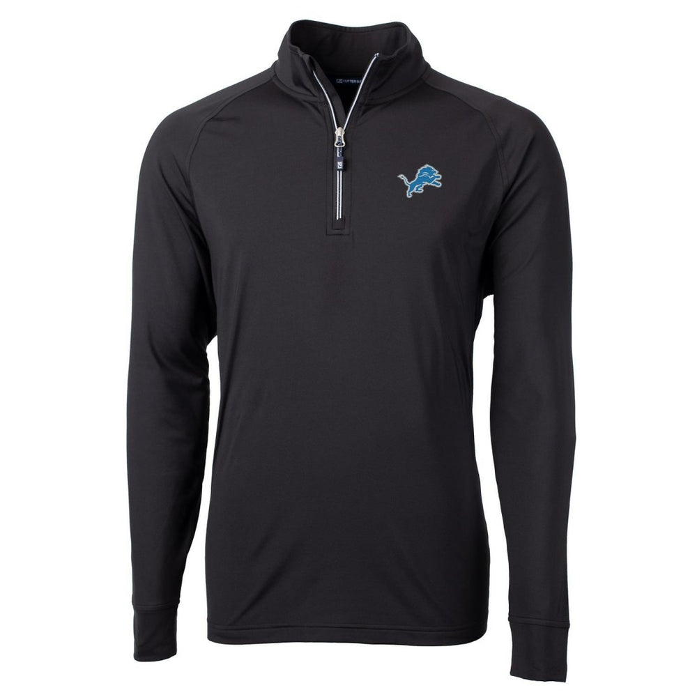 Detroit Lions Cutter & Buck Big & Tall Adapt Eco Knit Quarter-Zip Pullover Jacket | NFL Outlet