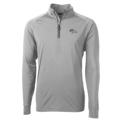 Denver Broncos Cutter & Buck Big & Tall Adapt Eco Knit Quarter-Zip Pullover Jacket | NFL Outlet