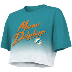 Miami Dolphins Tua Tagovailoa Majestic Threads Women's Dip-Dye Player Name & Number Crop Top | NFL US