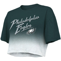 Philadelphia Eagles Jalen Hurts Majestic Threads Women's Dip-Dye Player Name & Number Crop Top | NFL Online