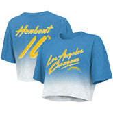 Los Angeles Chargers Justin Herbert Majestic Threads Women's Dip-Dye Player Name & Number Crop Top | NFL Near me